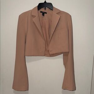 Women's Tan Cropped Blazer